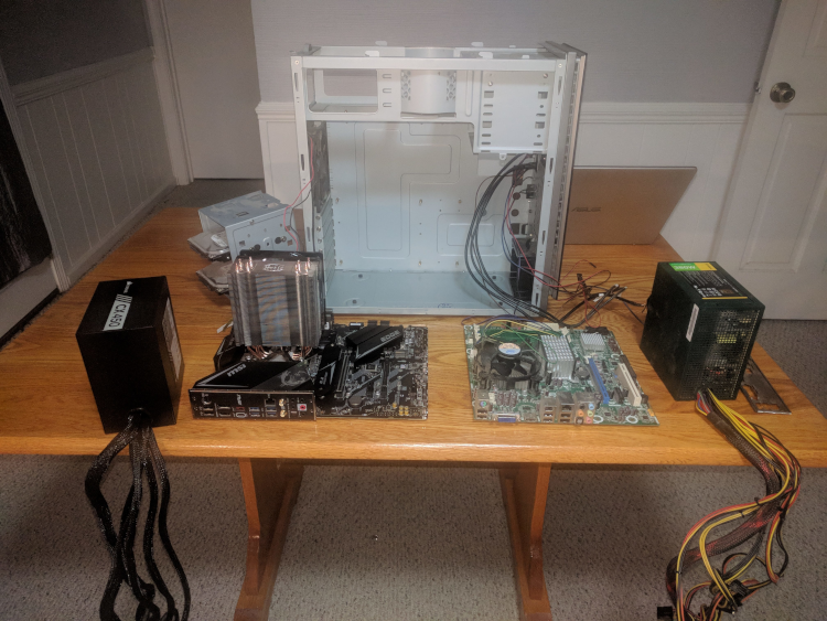 old and new motherboards